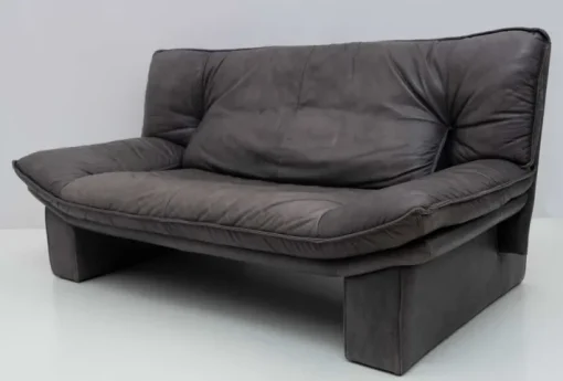 Pamono Set of Postmodern Sofa in Italian Leather by Nicoletti Salotti, 1980s Online