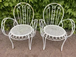 Pamono Set of Provencal Wrought Iron Armchairs, 1950s Hot