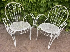 Pamono Set of Provencal Wrought Iron Armchairs, 1950s Hot