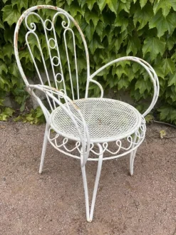 Pamono Set of Provencal Wrought Iron Armchairs, 1950s Hot