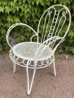 Pamono Set of Provencal Wrought Iron Armchairs, 1950s Hot