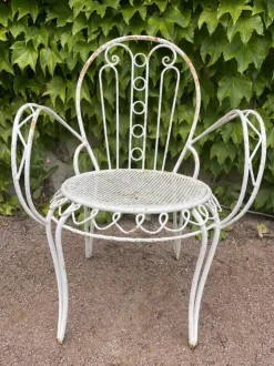 Pamono Set of Provencal Wrought Iron Armchairs, 1950s Hot