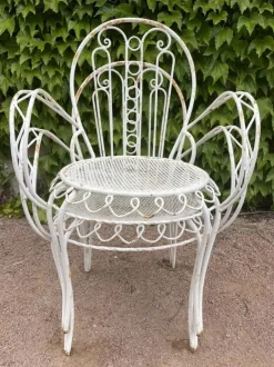 Pamono Set of Provencal Wrought Iron Armchairs, 1950s Hot