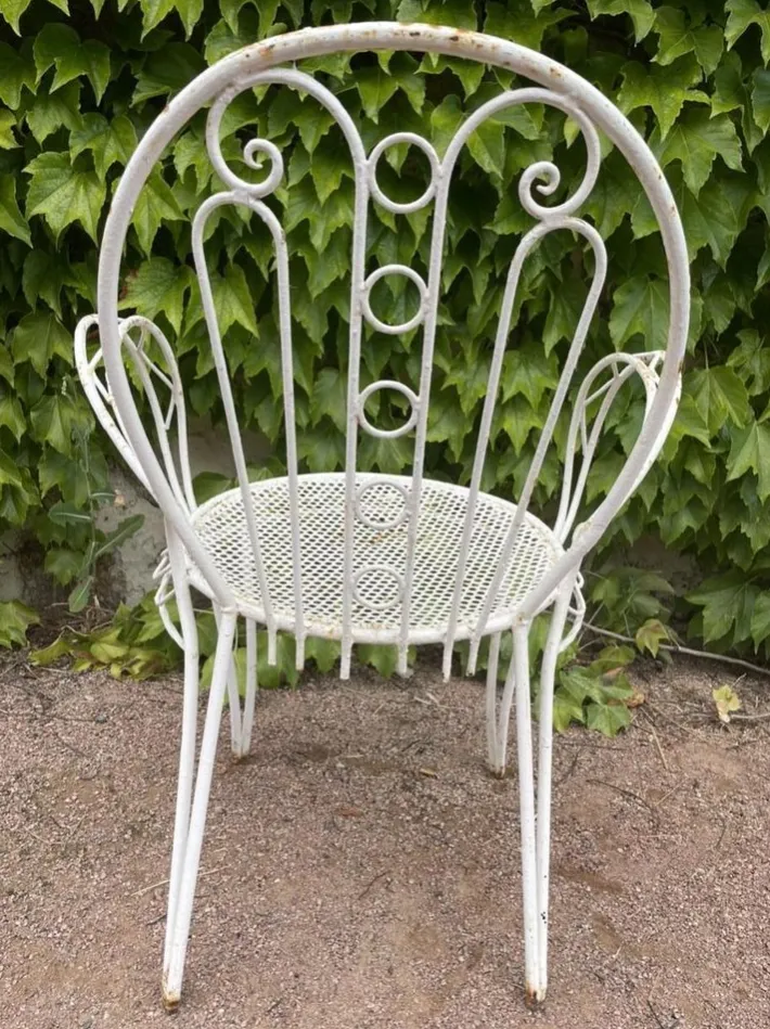 Pamono Set of Provencal Wrought Iron Armchairs, 1950s Hot