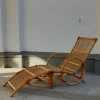 Pamono Set of Rattan Lounger and Ottoman, 1980s Sale