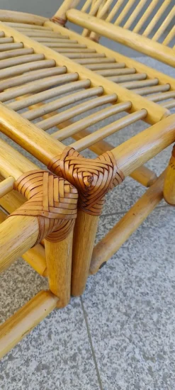 Pamono Set of Rattan Lounger and Ottoman, 1980s Sale