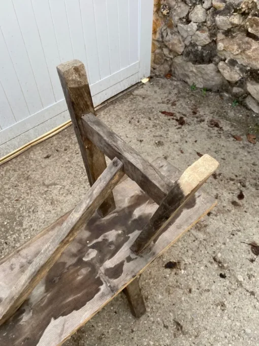 Pamono Set of Rustic Wood Farm Benches, 1950 Online