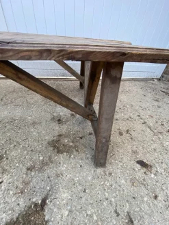 Pamono Set of Rustic Wood Farm Benches, 1950 Online