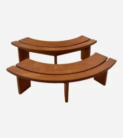 Pamono Set of S38 Benches in Elm by Pierre Chapo, 1970s Online