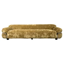 Pamono Set of Sesann Lounge Set in Brown Velvet Khaki by Gianfranco Frattini for Cassini, 1972 Outlet