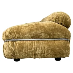 Pamono Set of Sesann Lounge Set in Brown Velvet Khaki by Gianfranco Frattini for Cassini, 1972 Outlet