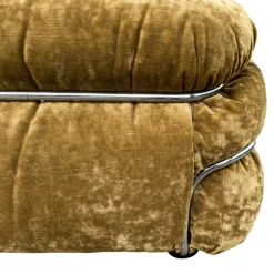 Pamono Set of Sesann Lounge Set in Brown Velvet Khaki by Gianfranco Frattini for Cassini, 1972 Outlet
