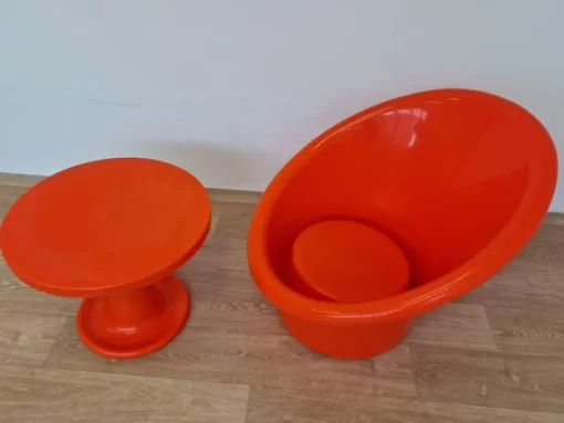 Pamono Set of Skopa Lounge Chair & Table by Ole Gjerløv Knudsen & Torben Lind for Ikea, 1976 Online