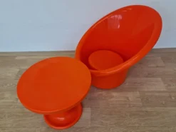 Pamono Set of Skopa Lounge Chair & Table by Ole Gjerløv Knudsen & Torben Lind for Ikea, 1976 Online