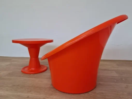 Pamono Set of Skopa Lounge Chair & Table by Ole Gjerløv Knudsen & Torben Lind for Ikea, 1976 Online