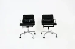 Pamono Set of Soft Pad Chairs by Charles & Ray Eames for Ring Mobelfabrikk Norway, 1970s