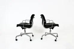 Pamono Set of Soft Pad Chairs by Charles & Ray Eames for Ring Mobelfabrikk Norway, 1970s