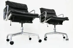 Pamono Set of Soft Pad Chairs by Charles & Ray Eames for Ring Mobelfabrikk Norway, 1970s