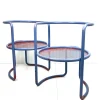 Pamono Set of Steel Tube Armchairs with Perforated Sheet Seat, 1960s New