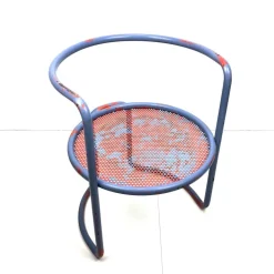 Pamono Set of Steel Tube Armchairs with Perforated Sheet Seat, 1960s New
