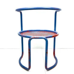 Pamono Set of Steel Tube Armchairs with Perforated Sheet Seat, 1960s New