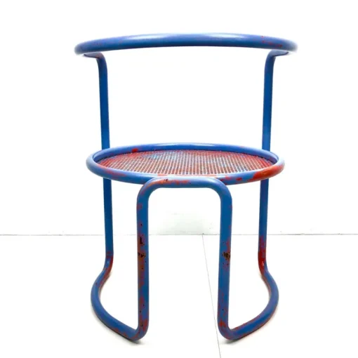 Pamono Set of Steel Tube Armchairs with Perforated Sheet Seat, 1960s New