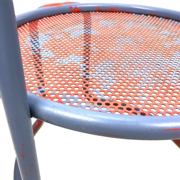 Pamono Set of Steel Tube Armchairs with Perforated Sheet Seat, 1960s New