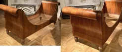 Pamono Set of 19th Century Italian Empire Flamed Walnut Sleigh Beds or Daybeds Outlet