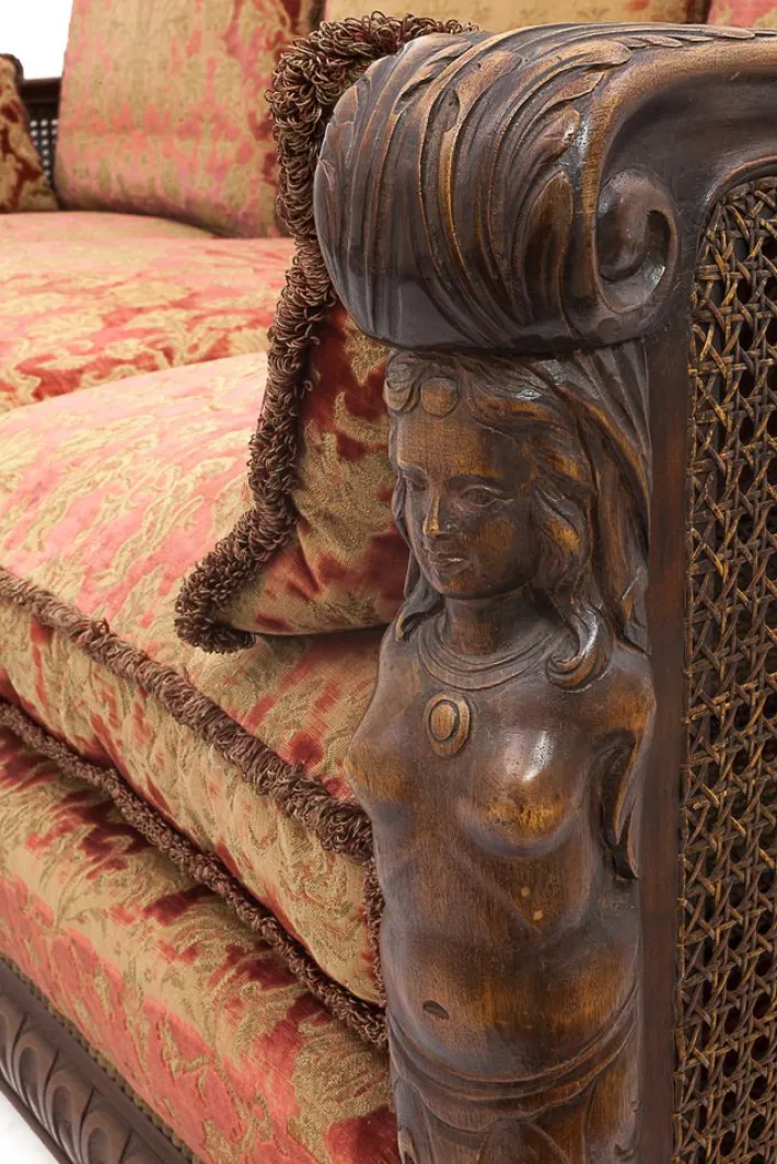 Pamono Set of 19th Century Renaissance Sofa and Armchair in Walnut Sale