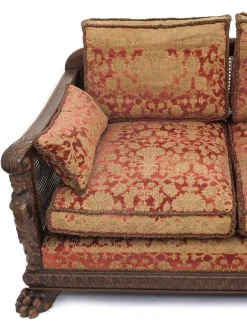 Pamono Set of 19th Century Renaissance Sofa and Armchair in Walnut Sale