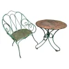 Pamono Set of Twisted Iron Garden Chair and Table, 1900s Hot