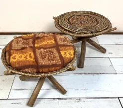 Pamono Set of Vintage Bamboo and Wood Childrens Chairs, 1960s New