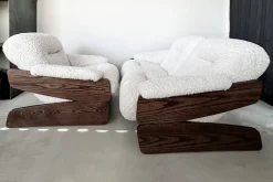Pamono Set of Vintage Brutalist Sofa and Lounge Chair, 1970s Discount
