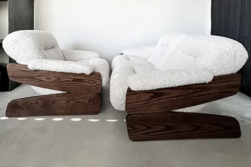 Pamono Set of Vintage Brutalist Sofa and Lounge Chair, 1970s Discount