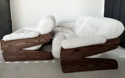 Pamono Set of Vintage Brutalist Sofa and Lounge Chair, 1970s Discount