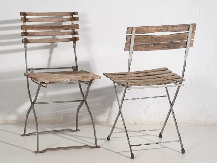 Pamono Set of Vintage Folding Garden Chairs, 1920 Outlet