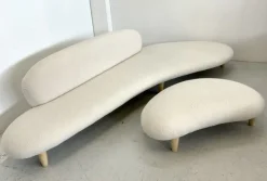 Pamono Set of Vintage Freeform Sofa & Stool by Isamu Noguchi for Vitra, 1940s Clearance