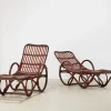 Pamono Set of Vintage German Chaise Lounges in Bamboo and Rattan, 1950s Discount