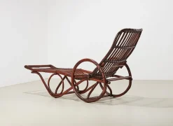 Pamono Set of Vintage German Chaise Lounges in Bamboo and Rattan, 1950s Discount