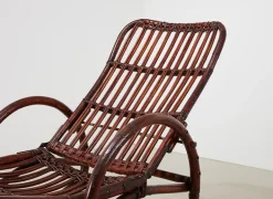 Pamono Set of Vintage German Chaise Lounges in Bamboo and Rattan, 1950s Discount