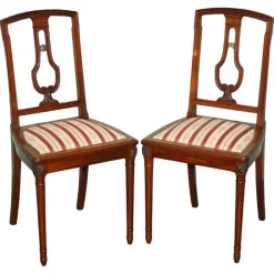 Pamono Set of Vintage Hardwood Dining Chairs with Carved Detail Hot