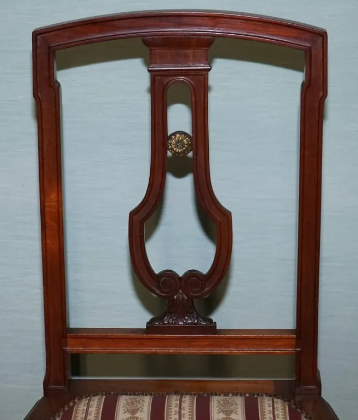 Pamono Set of Vintage Hardwood Dining Chairs with Carved Detail Hot