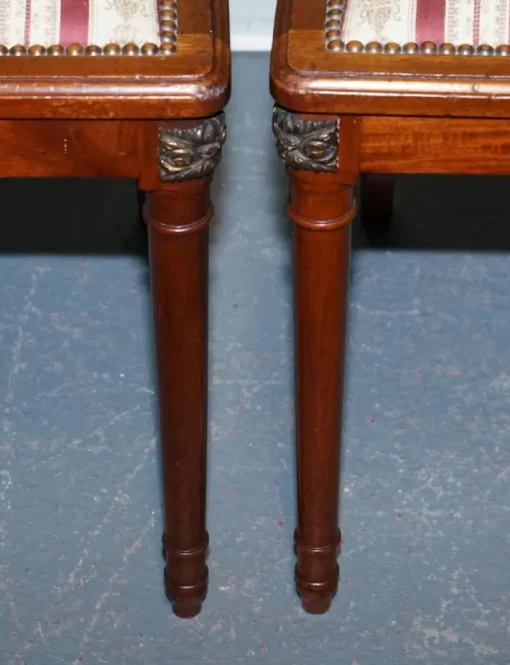 Pamono Set of Vintage Hardwood Dining Chairs with Carved Detail Hot