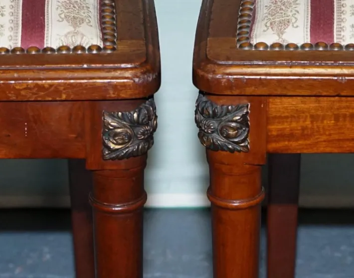 Pamono Set of Vintage Hardwood Dining Chairs with Carved Detail Hot