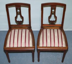 Pamono Set of Vintage Hardwood Dining Chairs with Carved Detail Hot