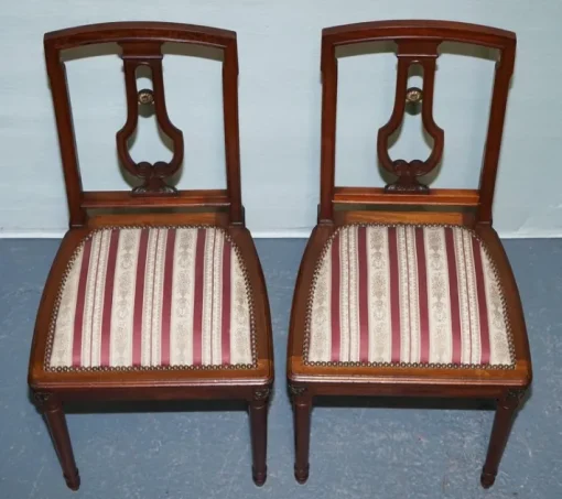 Pamono Set of Vintage Hardwood Dining Chairs with Carved Detail Hot