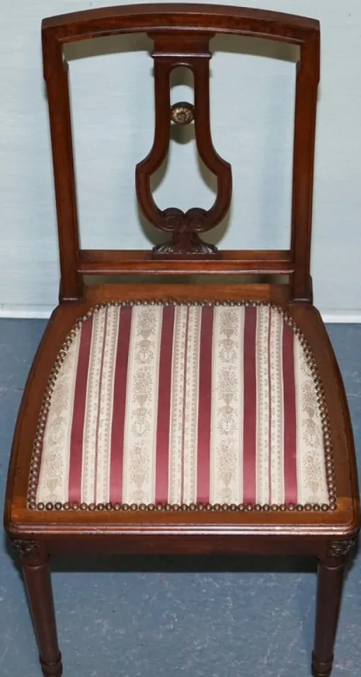 Pamono Set of Vintage Hardwood Dining Chairs with Carved Detail Hot