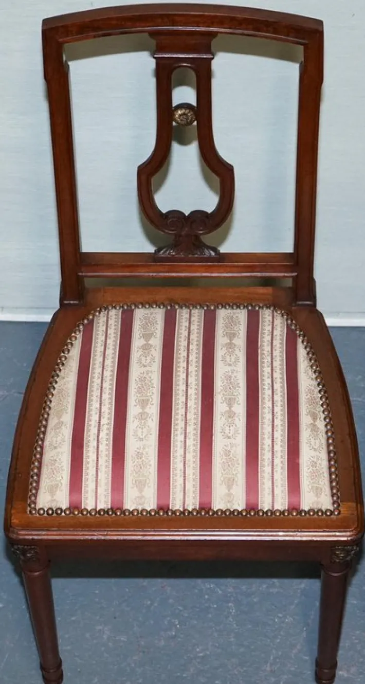 Pamono Set of Vintage Hardwood Dining Chairs with Carved Detail Hot