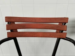 Pamono Set of Vintage Italian Bar Bistro Chairs in Metal and Wood, 1950s Online