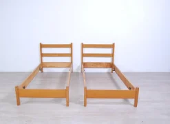 Pamono Set of Vintage Modern Wood Bed Frame, 1960s Best